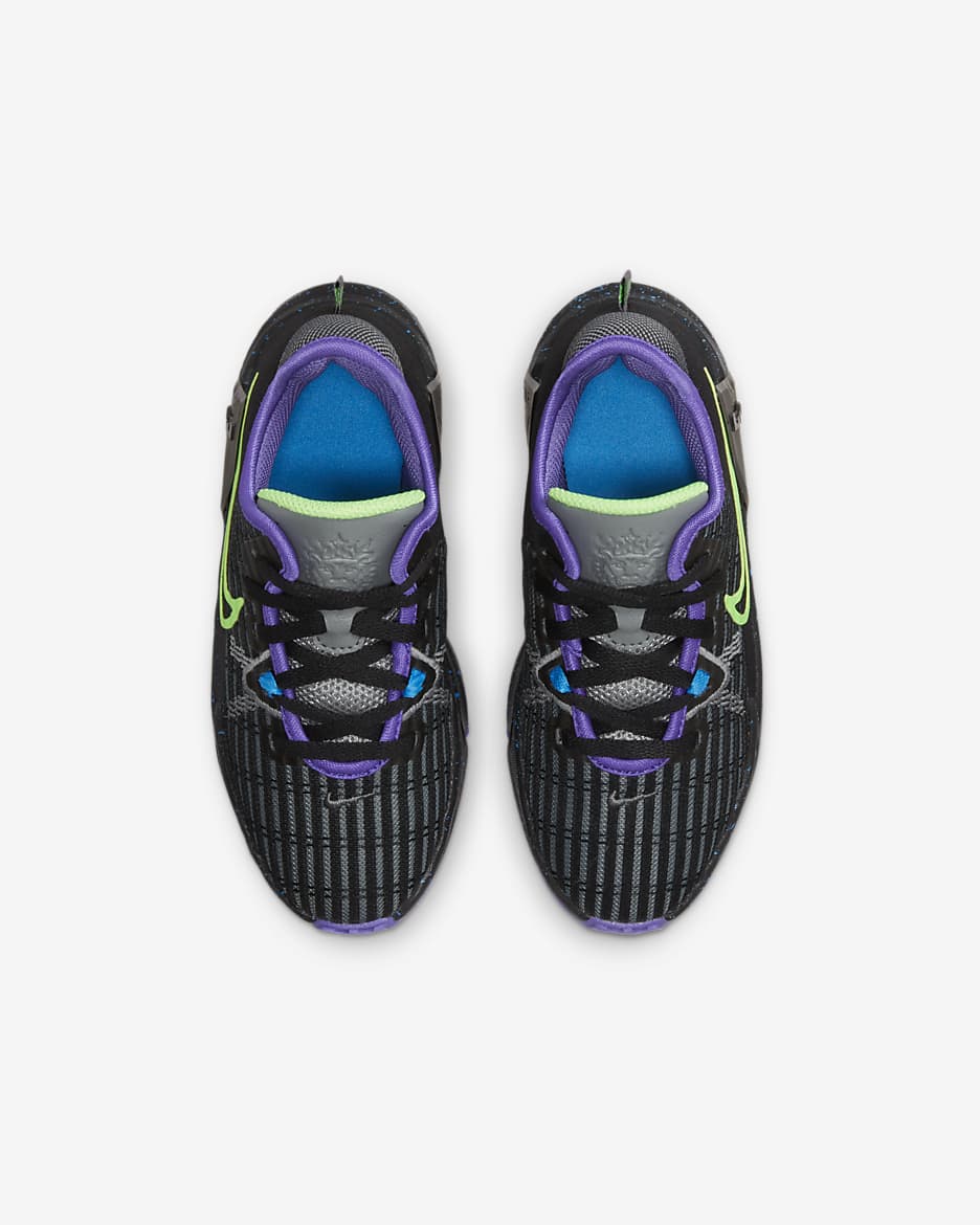 Tenis para ninos de preescolar LeBron Witness 6. Nike MX